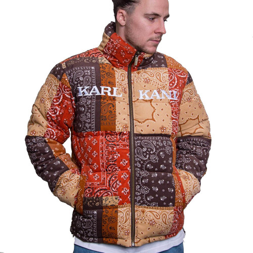 Karl Kani Ανδρικό μπουφάν Retro Paisley Reversible Corduroy Puffer Jacket